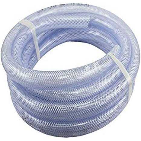 Duda Energy 25′ x ID High Pressure Braided Clear Flexible PVC Tubing Heavy Duty UV Chemical Resistant Vinyl Hose Water Oil - Zenithce
