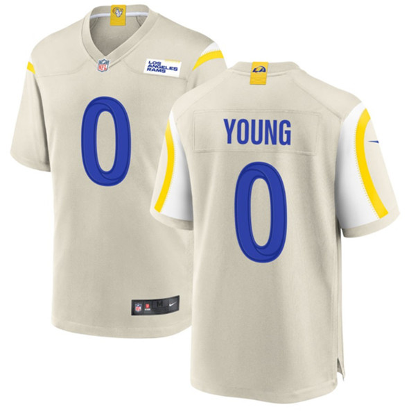 Los Angeles Rams #0 PByron Young Bone Stitched Game Jersey - Zenithce