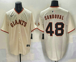 San Francisco Giants #48 Pablo Sandoval Cream Limited Stitched Jersey - Zenithce