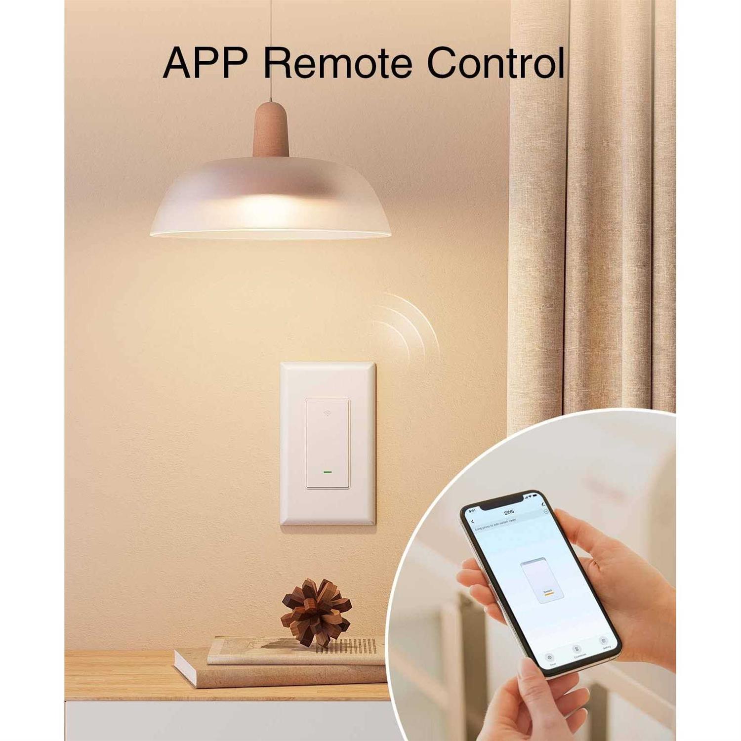 Ghome Smart Switch 24Ghz Wi-Fi Switch Works With Alexa - Zenithce
