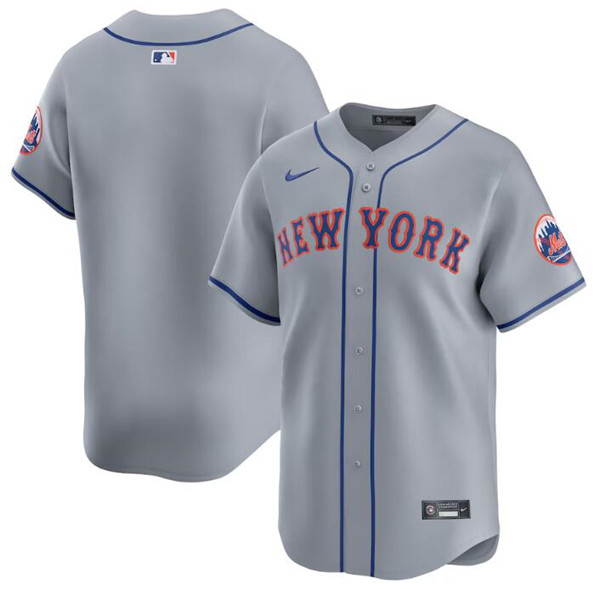 New York Mets Blank 2024 Gray Away Limited Stitched Jersey - Zenithce