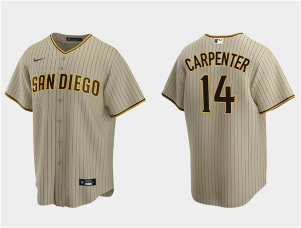 San Diego Padres #14 Matt Carpenter Tan Cool Base Stitched Jersey - Zenithce
