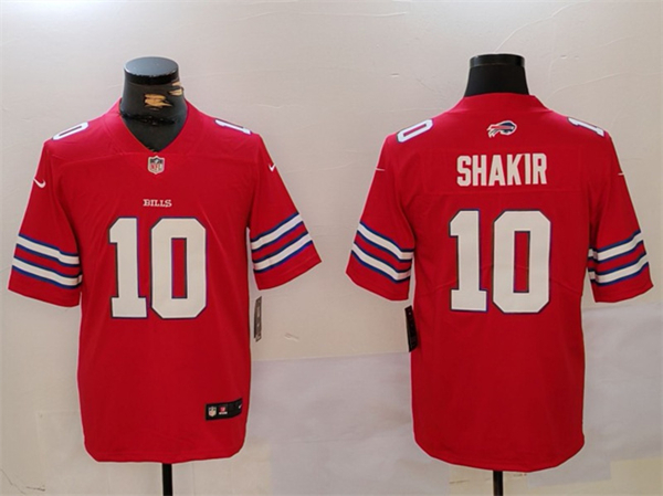 Buffalo Bills #10 Khalil Shakir Red Vapor Untouchable Limited Stitched Jersey - Zenithce