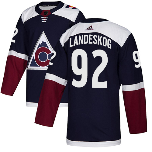 Colorado Avalanche #92 Gabriel Landeskog Navy Blue Stitched Jersey - Zenithce