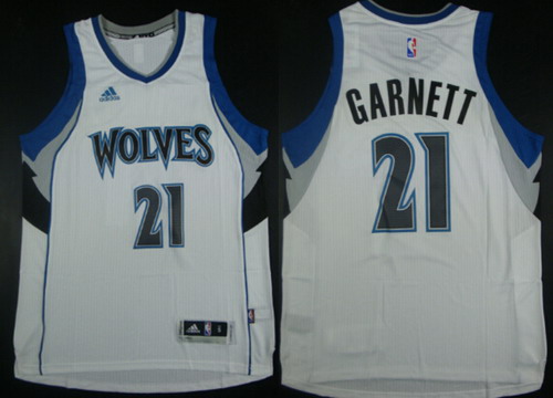 Minnesota Timberwolves #21 Kevin Garnett Revolution 30 Swingman 2014 New White Jersey - Zenithce