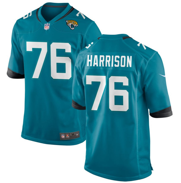 Jacksonville Jaguars #76 Anton Harrison Teal 2023 Draft Stitched Game Jersey - Zenithce