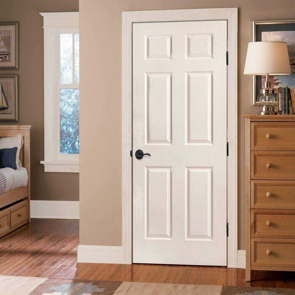 Masonite 80 in. Cheyenne Smooth 2-Panel Camber Top Plank Hollow Core Primed Composite Interior Door Slab - Zenithce