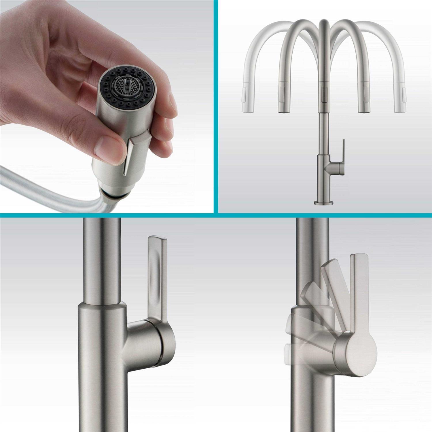 Kraus Oletto Single Handle Pull-Down Kitchen Faucet KPF-2820 - Zenithce