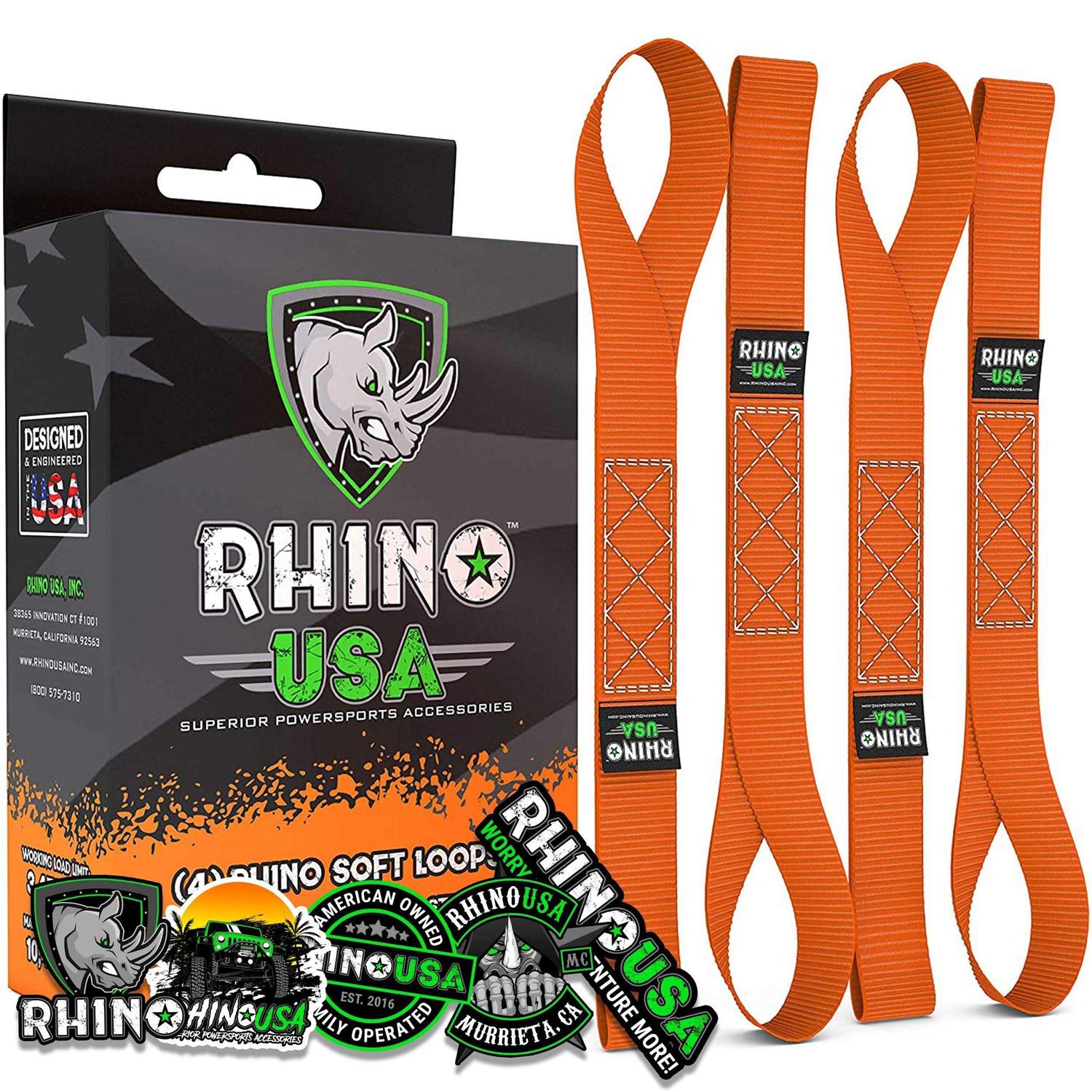 Rhino USA 1.5 inch x 8′ Cambuckle Tie-Down Straps - Zenithce