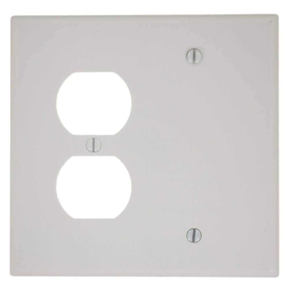 Leviton 80479-W 2 Gang White Combination Plate - Zenithce