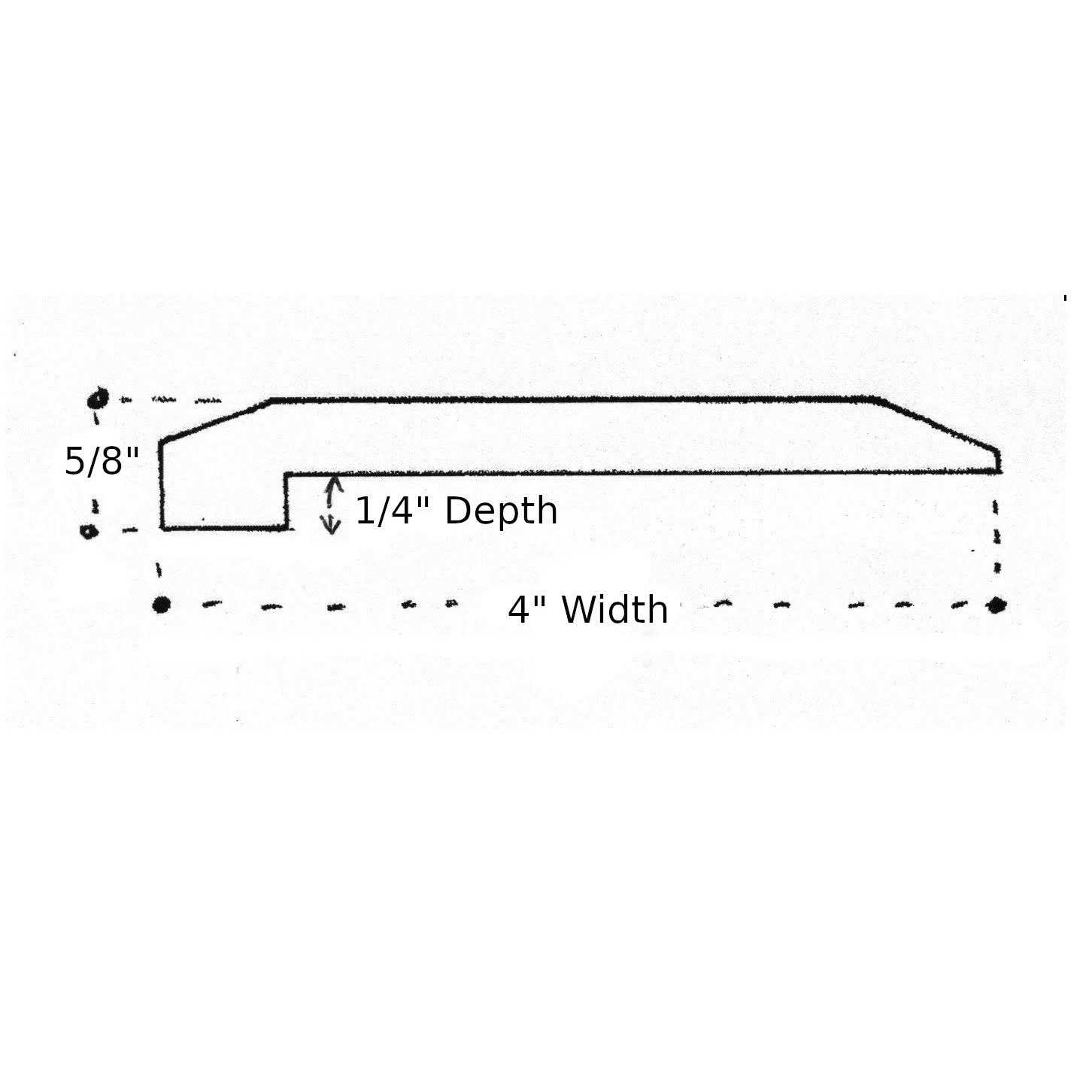 Hartford Building Products ADA 1/2 inch Solid Hardwood Interior Threshold in Red Oak - Zenithce