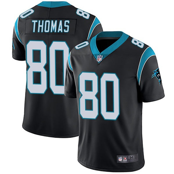Carolina Panthers #80 Ian Thomas Black Vapor Untouchable Limited Stitched Jersey - Zenithce
