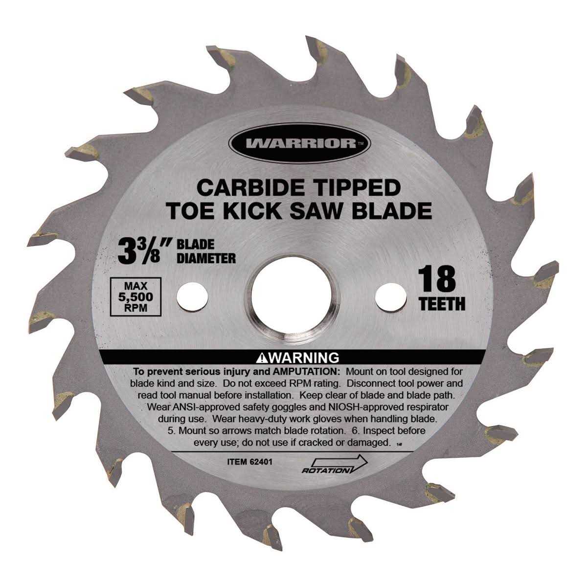 Warrior 3-1/2 in. Diamond Grit Half-Moon Masonry Blade for Oscillating Multi-Tools - Zenithce