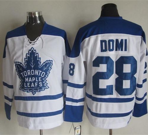 Maple Leafs #28 Tie Domi White CCM Throwback Winter Classic Stitched Jersey - Zenithce