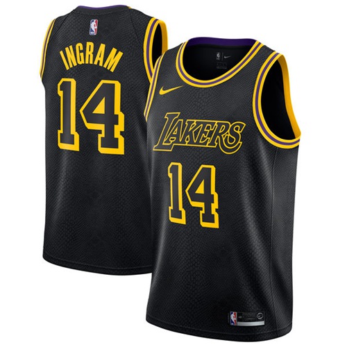 Los Angeles Lakers #14 Brandon Ingram Black Swingman City Edition Jersey - Zenithce