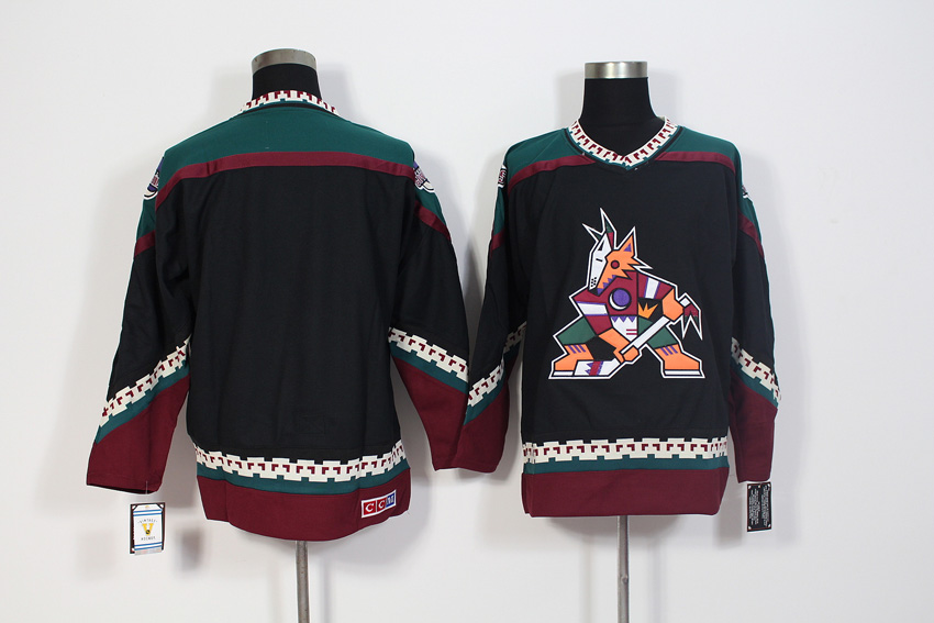 Arizona Coyotes Black CCM Throwback Stitched Jersey - Zenithce