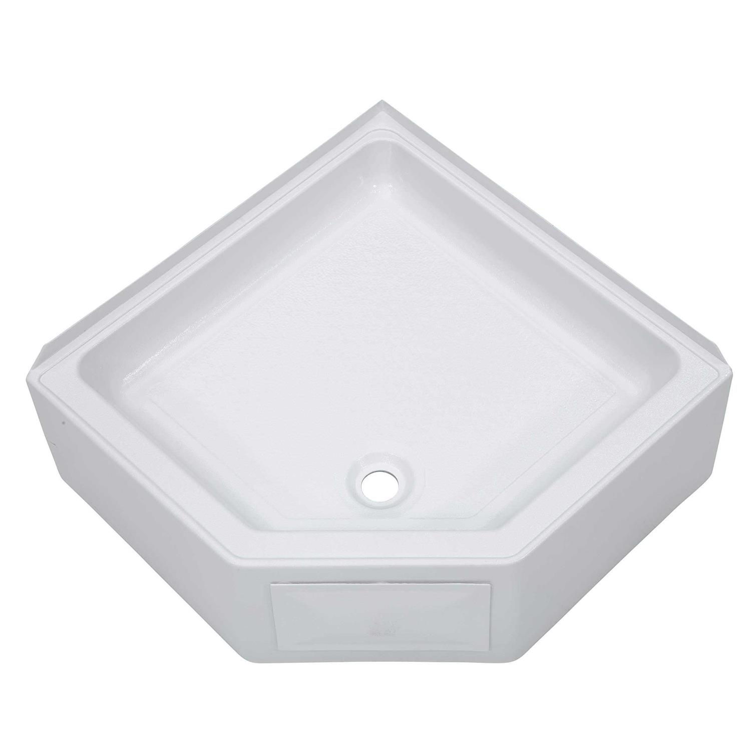 Lippert 298087 Corner Shower Pan with Center Drain - Zenithce