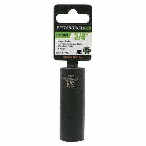Pittsburgh Pro 1/2 in. Drive 32mm Deep Impact Socket - Zenithce