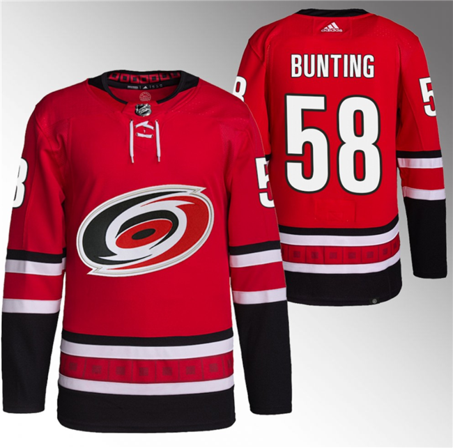 Carolina Hurricanes #58 Michael Bunting Red Stitched Jersey - Zenithce