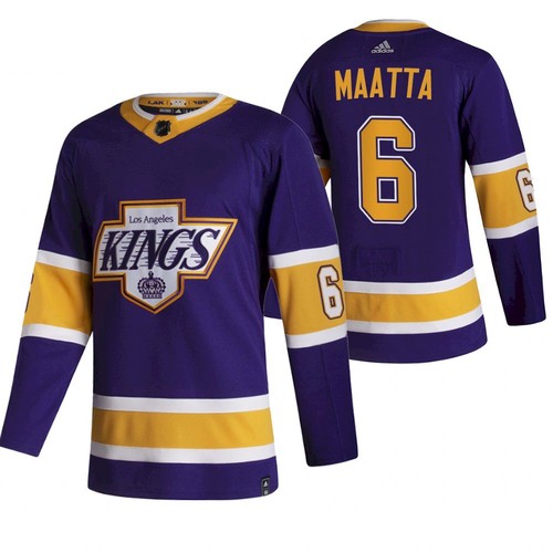 Los Angeles Kings #6 Olli Maatta Purple 2020-21 Reverse Retro Stitched Jersey - Zenithce