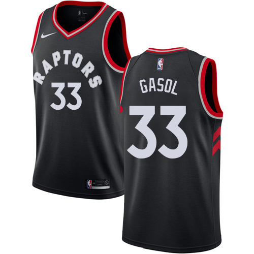 Raptors #33 Marc Gasol Black Swingman Statement Edition Jersey - Zenithce