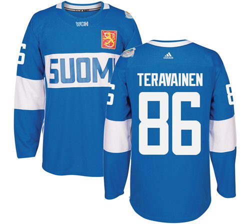Team Finland #86 Teuvo Teravainen Blue 2016 World Cup Stitched Jersey - Zenithce