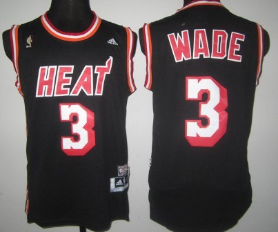 Miami Heat #3 Dwyane Wade ABA Hardwood Classics Swingman Black Jersey - Zenithce