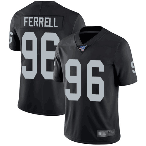 Raiders #96 Clelin Ferrell Black 2019 100th Season Vapor Untouchable Limited Stitched Jersey - Zenithce