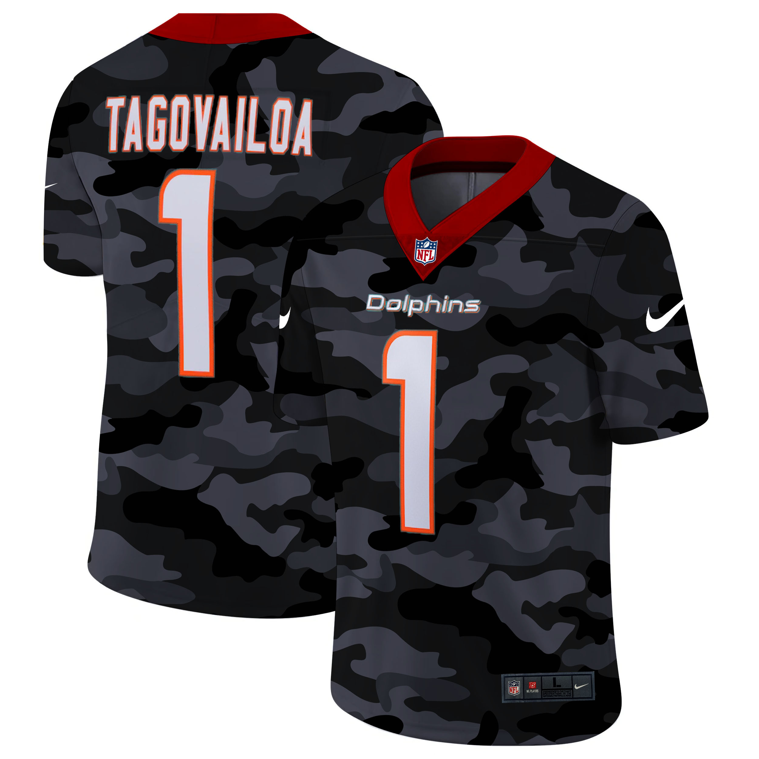 Miami Dolphins #1 Tua Tagovailoa 2020 Camo Limited Stitched Jersey - Zenithce