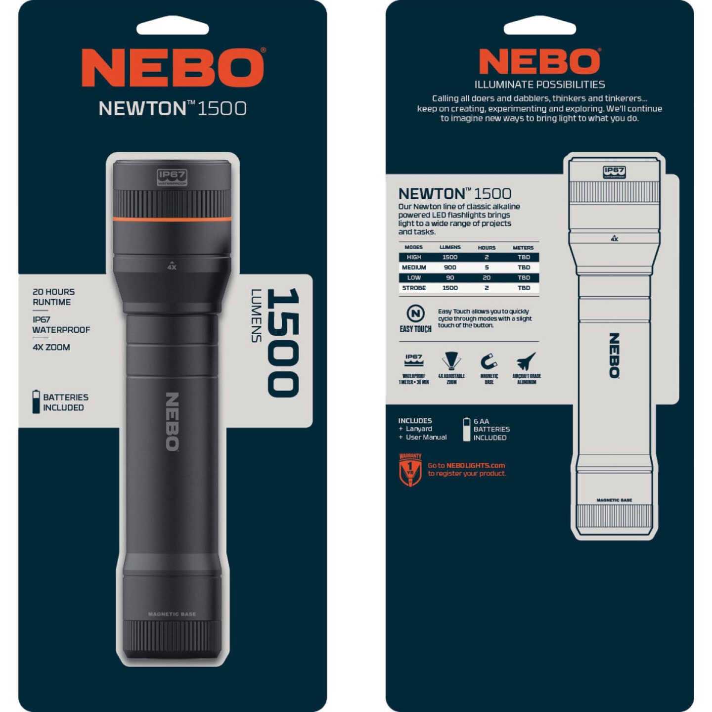 Nebo Newton LED Flashlight - Zenithce