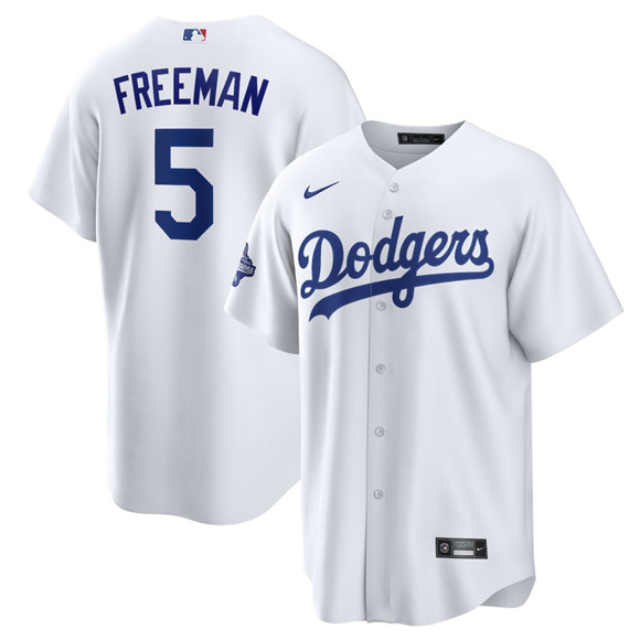 Los Angeles Dodgers #5 Freddie Freeman White 2025 World Series Champions Stitched Jersey - Zenithce