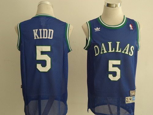 Dallas Mavericks #5 Jason Kidd Light Blue Swingman Throwback Jersey - Zenithce