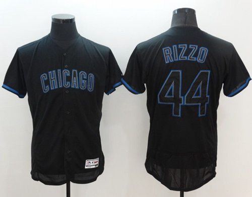Cubs #44 Anthony Rizzo Black Fashion Flexbase Authentic Collection Stitched Jersey - Zenithce