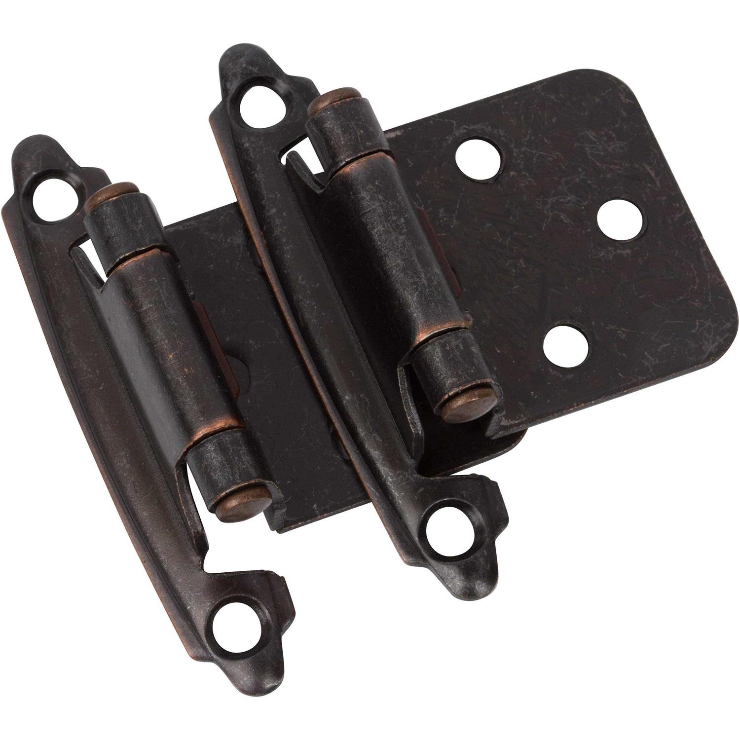 Decobasics Oil Rubbed Bronze Cabinet Hinges for Kitchen Cabinets -1/2 Overlay -Self Closing Kitchen Cab - Zenithce