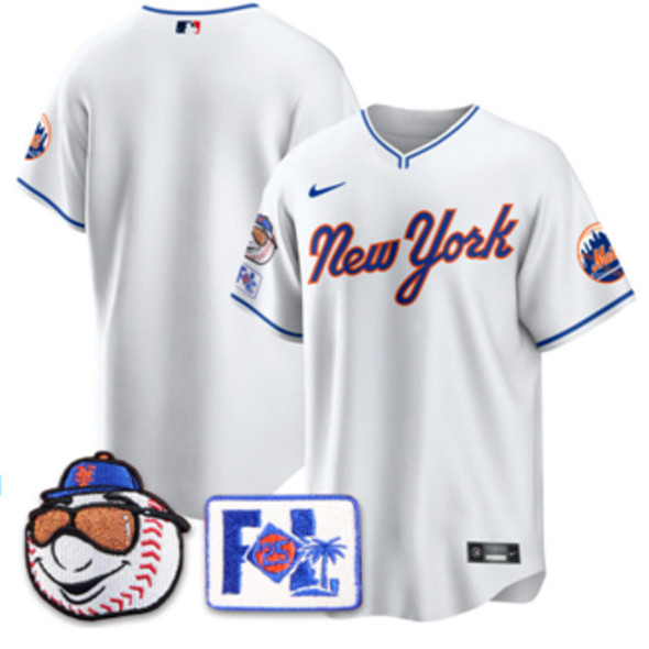 New York Mets Blank White 2025 Spring Training Stitched Jersey - Zenithce