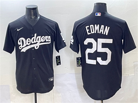 Los Angeles Dodgers #25 Tommy Edman Black Stitched Jersey - Zenithce