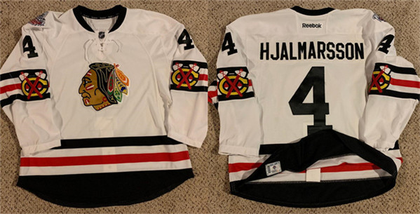 Chicago Blackhawks #4 Niklas Hjalmarsson White Stitched Jersey - Zenithce