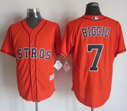 Astros #7 Craig Biggio Orange New Cool Base Stitched Jersey - Zenithce