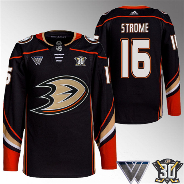 Anaheim Ducks #16 Ryan Strome Black 30th Anniversary Stitched Jersey - Zenithce