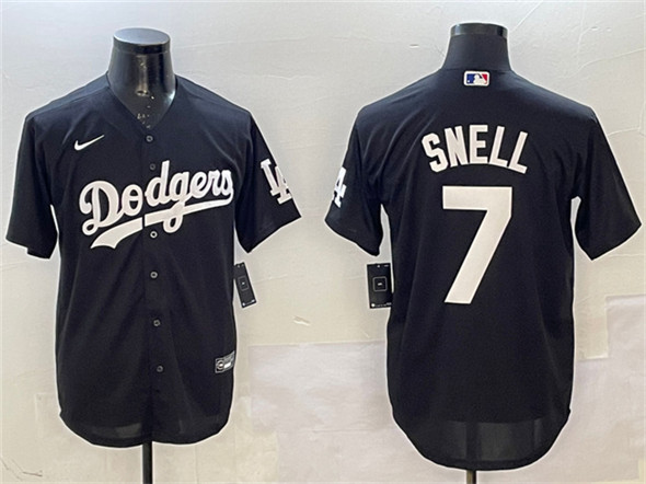 Los Angeles Dodgers #7 Blake Snell Black Cool Base Stitched Jersey - Zenithce