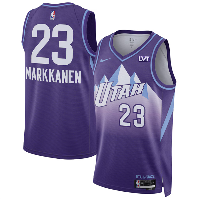 Utah Jazz #23 Lauri Markkanen Purple 2024-25 City Edition Stitched Jersey - Zenithce