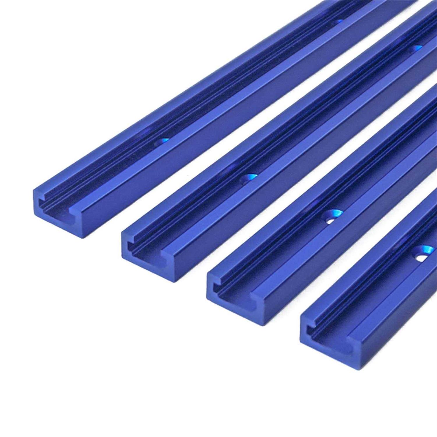 T-Track for Woodworking with Screws Aluminum Alloy Woodworking Tools Double Cut Profile Universal T-Tracks with Predrilled - Zenithce