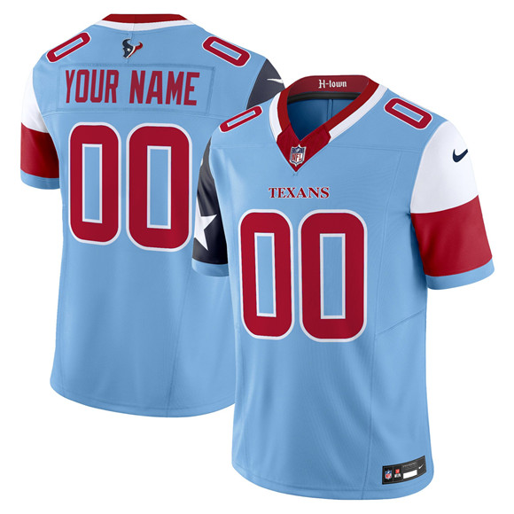 Houston Texans Custom Blue 2024 F.U.S.E. V5 Limited Stitched Jersey - Zenithce