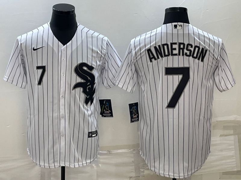Chicago White Sox #7 Tim Anderson White Cool Base Stitched Jersey - Zenithce