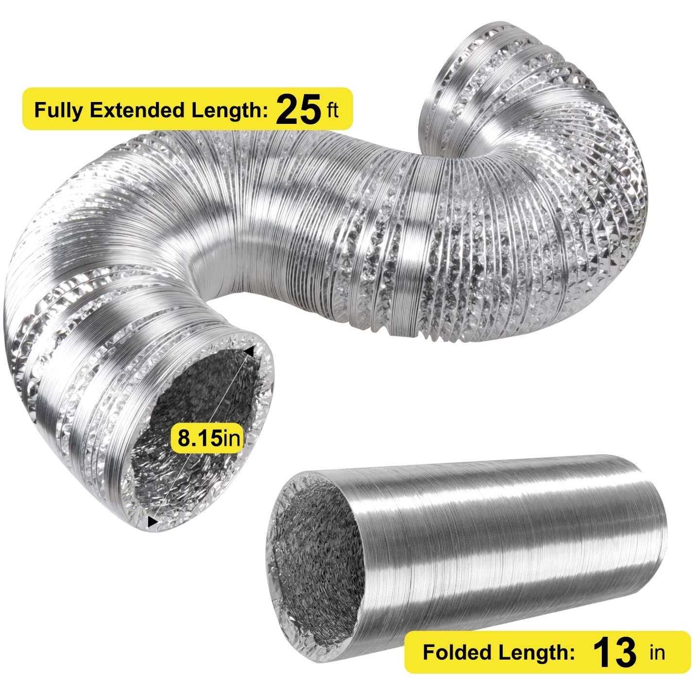 iPower 8 Feet Air Ducting Dryer Vent Hose for HVAC Ventilation - Zenithce