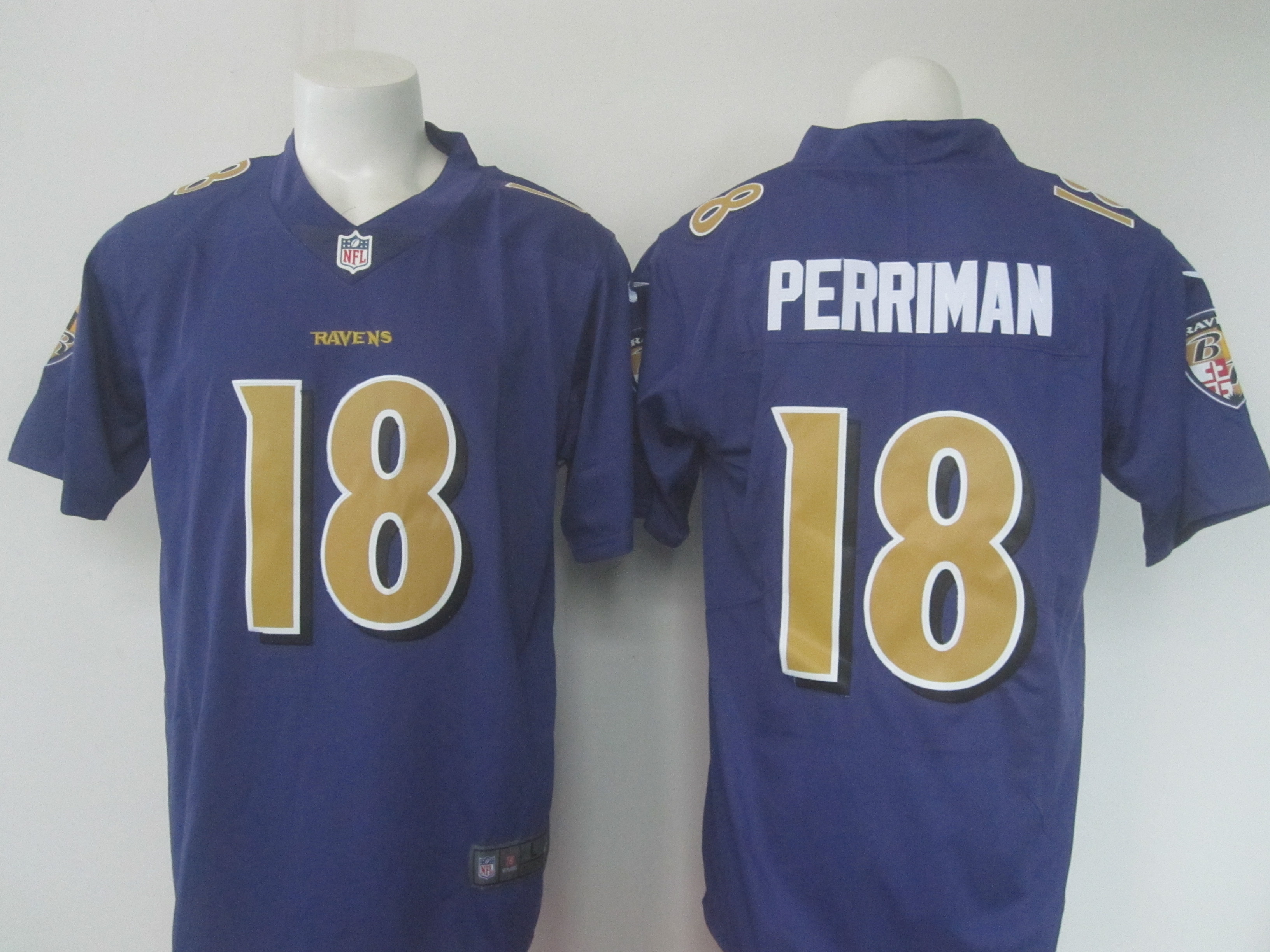 Ravens #18 Breshad Perriman Purple Limited Rush Nike Jersey - Zenithce