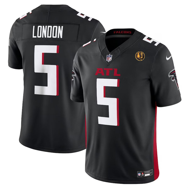 Atlanta Falcons #5 Drake London Black 2023 F.U.S.E. With John Madden Patch Vapor Limited Stitched Jersey - Zenithce