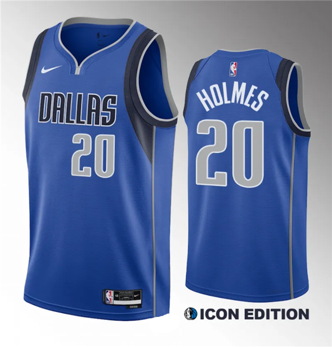 Dallas Mavericks #20 Richaun Holmes Blue 2023 Draft Icon Edition Stitched Jersey - Zenithce