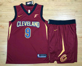 Cleveland Cavaliers #9 Dwyane Wade Red 2017-2018 Swingman Stitched Jersey With Shorts - Zenithce