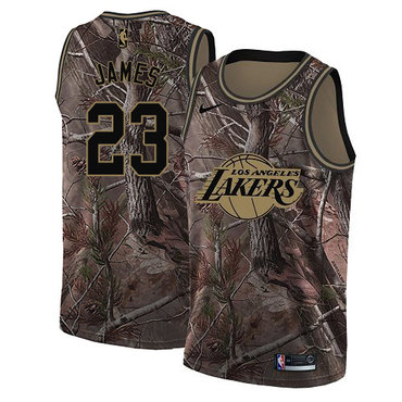 Los Angeles Lakers #23 LeBron James Camo Swingman Realtree Collection Jersey - Zenithce